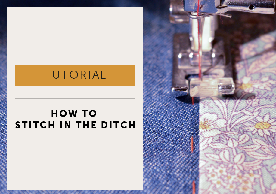 Learn how to stitch in the ditch or sink stitch