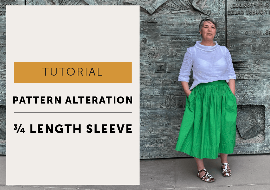Learn how to make a ¾ length sleeve adjustment
