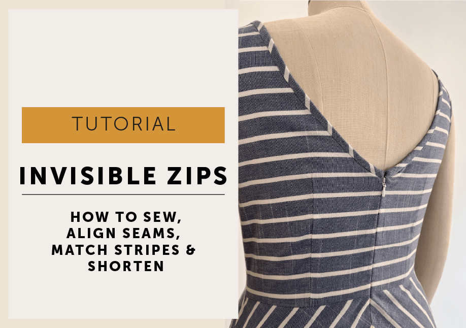 Invisible zip tutorial- how to stripe match a zip, shorten a zip