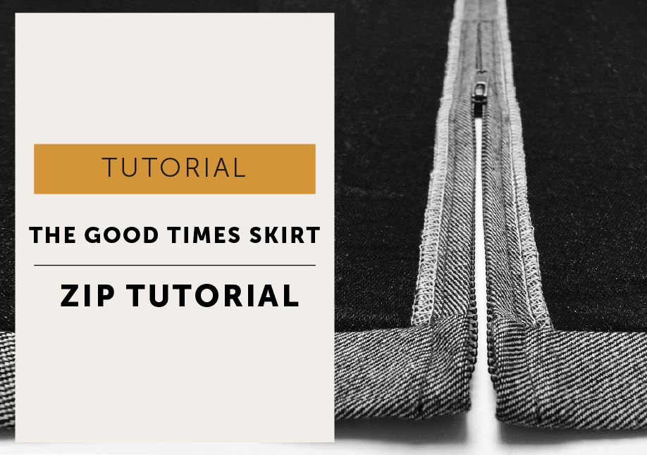The Good Times Skirt Zip Tutorial - sew a channel zip