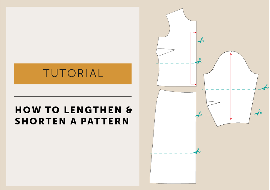 How to Lengthen or shorten a sewing pattern Tutorial - beginner pattern alteration tutorial