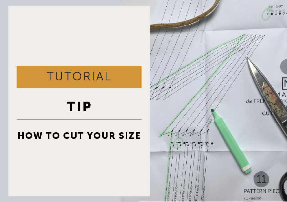 Highlighter tip for sewing patterns